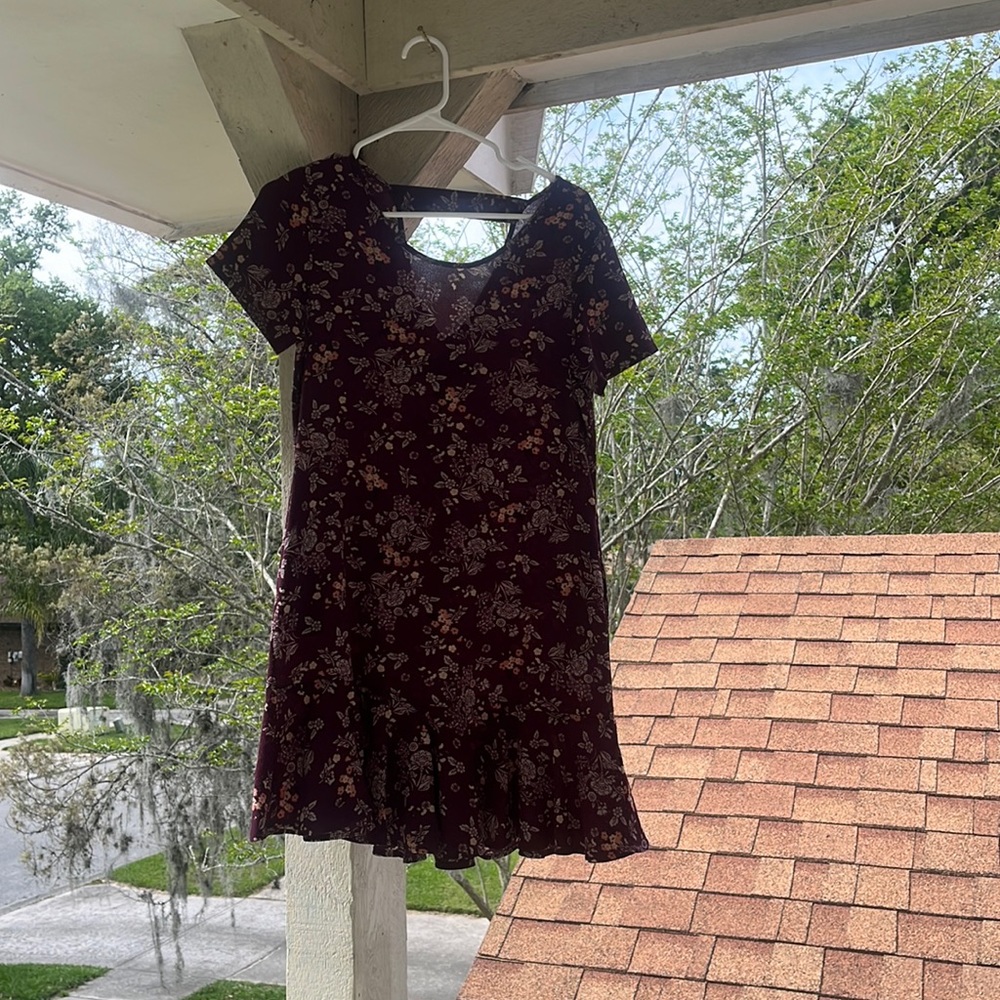 Extra small purple/flower design ‘Blue rain’ dress